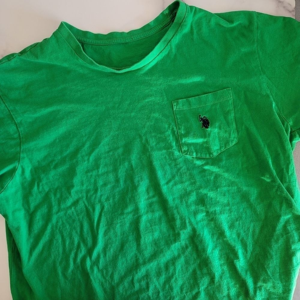 Mens medium bright green Ralph Lauren polo tee shi